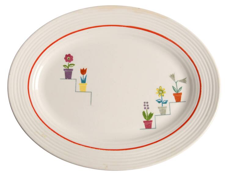 Posey Shop (Ridged Rim) 11" Oval Serving Platter