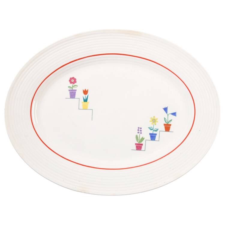 Posey Shop (Ridged Rim) 13" Oval Serving Platter