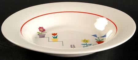 Posey Shop (Ridged Rim) Rim Soup Bowl