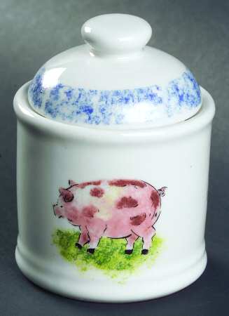Country Barn Pig Mini Canister & Lid