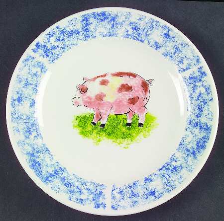 Country Barn Pig Salad Plate