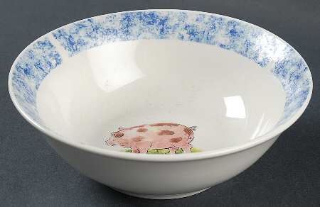 Country Barn Pig Coupe Cereal Bowl