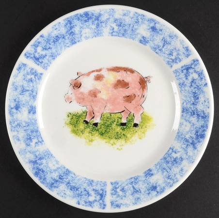 Country Barn Pig Bread & Butter Plate