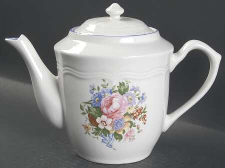 Victoria White Teapot & Lid