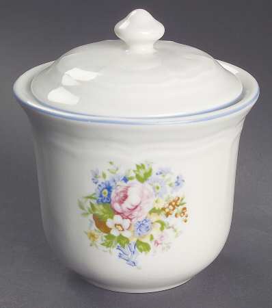 Victoria White Sugar Bowl & Lid