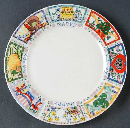 Happy Everything Salad Plate