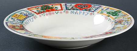 Happy Everything Large Rim Soup Bowl