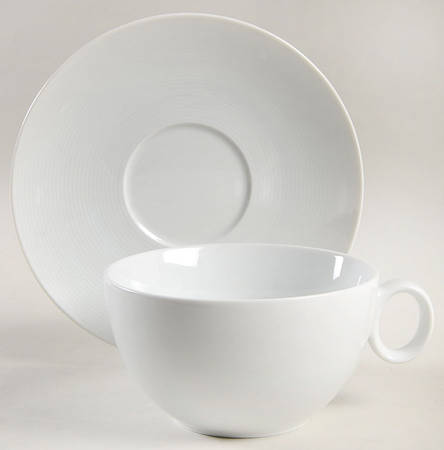 Loft White Jumbo Cup & Saucer Set