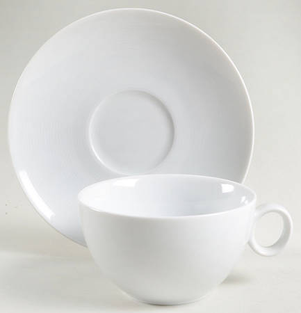 Loft White Oversized Cup & Saucer Set