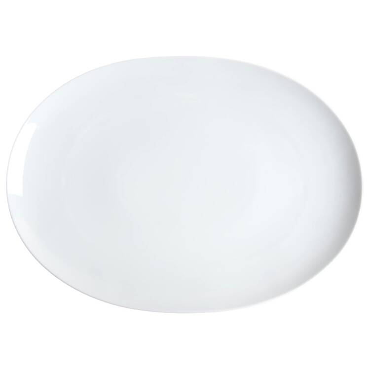 Loft White 16" Oval Serving Platter
