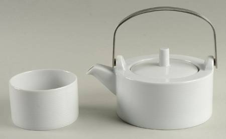 Loft White Individual Teapot & Lid with Cup