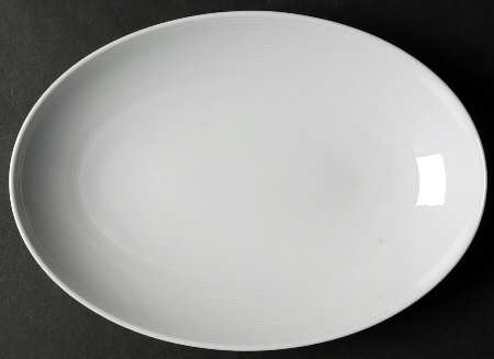 Loft White 10" Oval Serving Platter