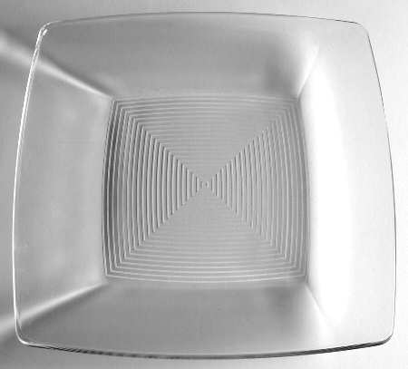 Loft White 9" Square Glass Plate