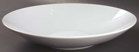 Loft White 13" Shallow Round Bowl