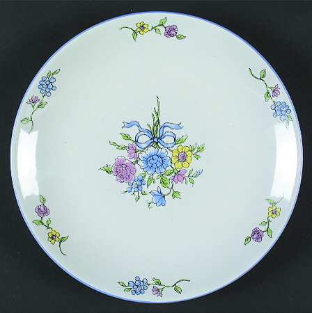 Victorian Bouquet (Blue Trim) by Tabletops Unlimited