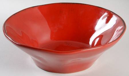 Rustic Red 10" Large Salad Serving Bowl