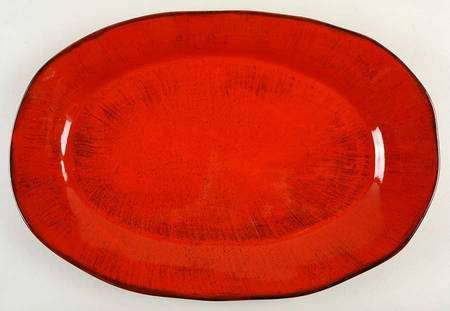 Rustic Red 18" Oval Serving Platter