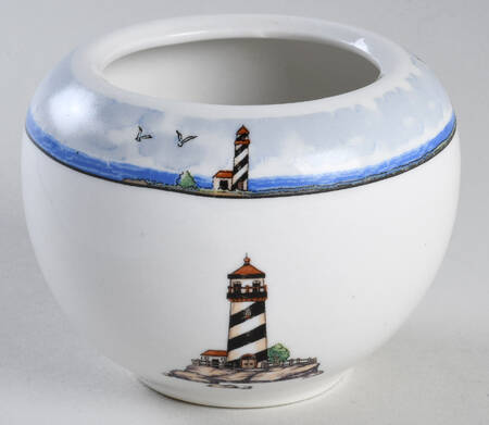 Coastal Lighthouse Sugar Bowl No Lid