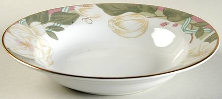 Spring Magnolia Rim Soup Bowl