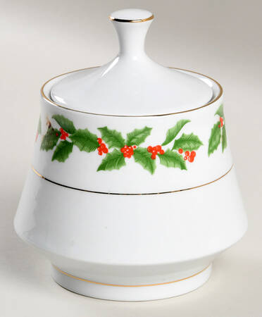 Holly (Verge) Sugar Bowl & Lid