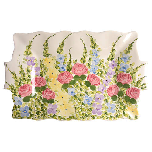 English Garden 20" Rectangular Serving Platter