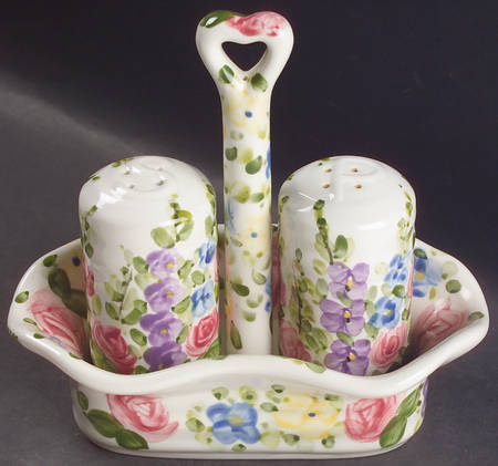 English Garden (3 Pc) Salt & Pepper Tray Set