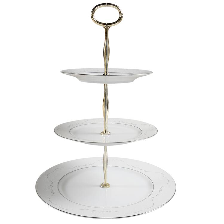 Riviera 13 7/8"-14 1/4" 3-Tiered Serving Tray(DP,SP,BB) HC