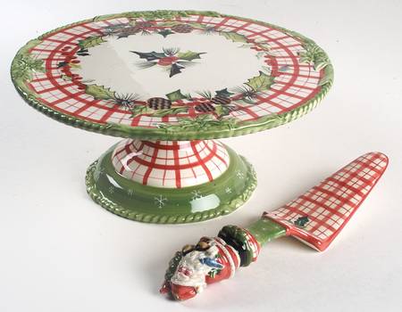 Winterland Cake Plate and Server (Boxed Set)