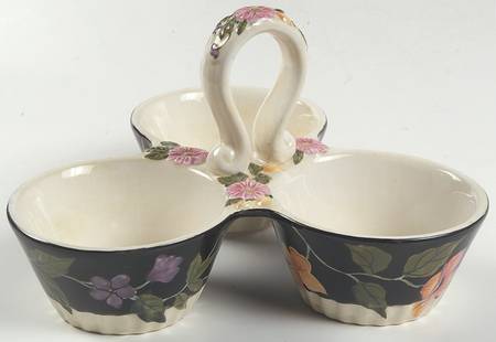 Jardiniere Triple Cavity Server with Center Handle