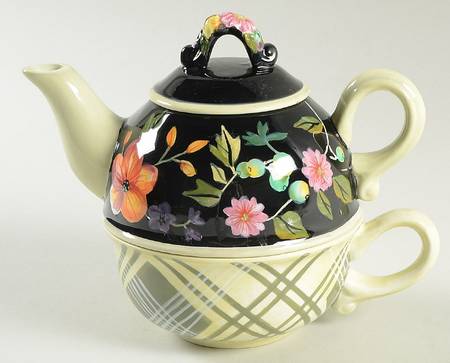 Jardiniere Individual Teapot & Lid with Cup