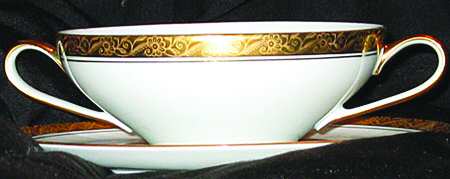 THO273 Flat Cream Soup Bowl & Saucer Set
