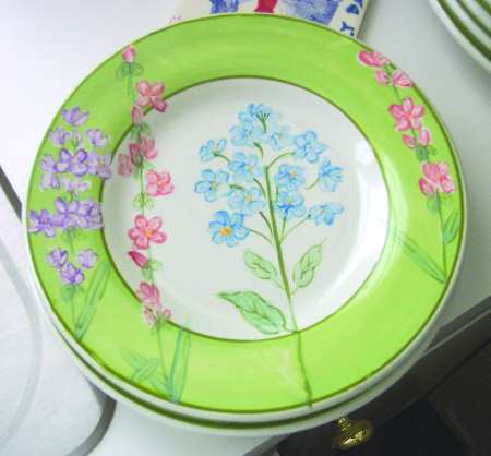 Just Flowers Salad Plate