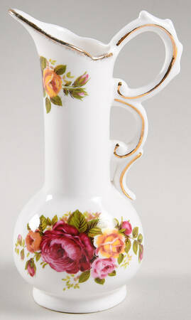 Cottage Rose 5" Handled Vase