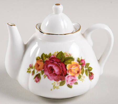 Cottage Rose Toy Teapot & Lid