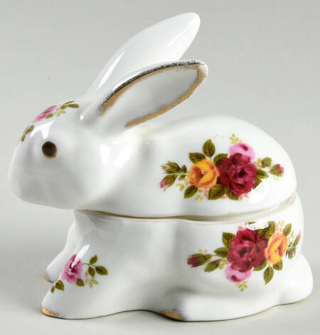 Cottage Rose Bunny Box & Lid