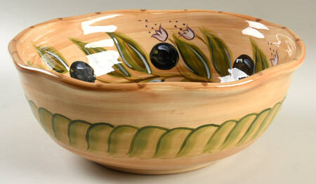 Provincial Olives 11" Round Serving Bowl
