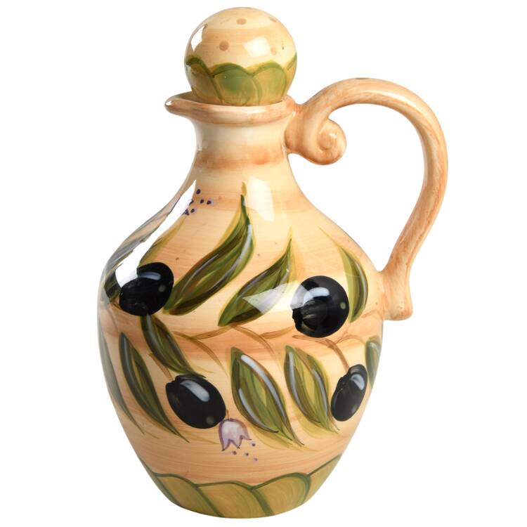 Provincial Olives Oil Or Vinegar Cruet and Stopper