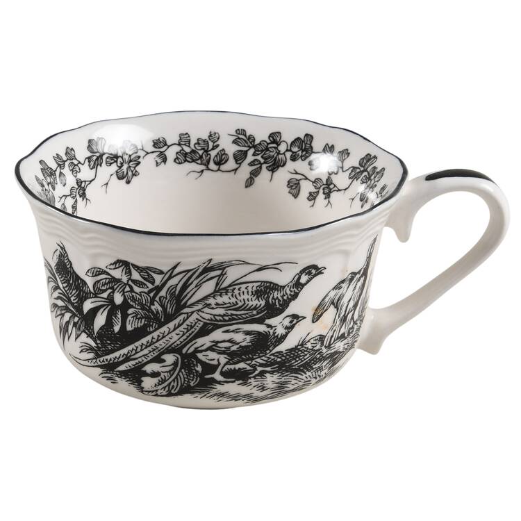 New England Toile Black (Gamebirds) Flat Cup