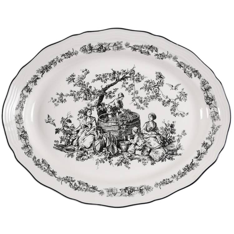 New England Toile Black (Gamebirds)