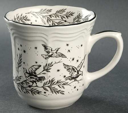 New England Toile Black (Gamebirds) Mug