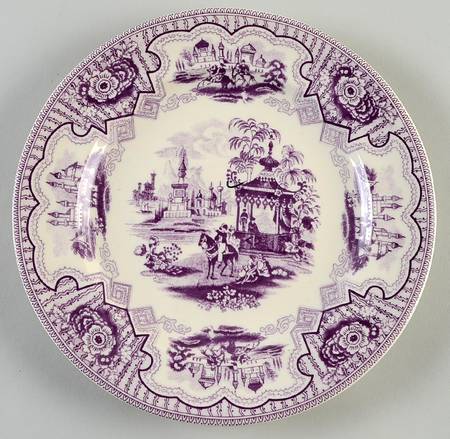 Violet Transferware Wall Plate