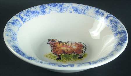 Country Barn Sheep Coupe Soup Bowl