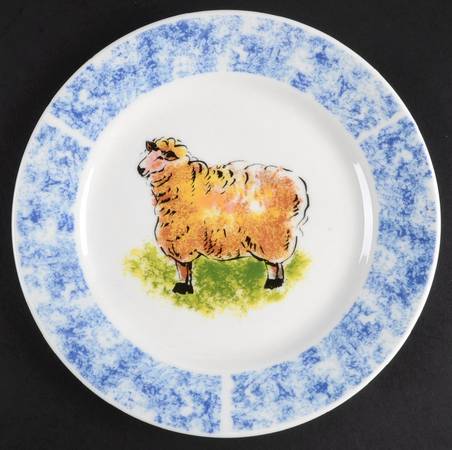 Country Barn Sheep Bread & Butter Plate