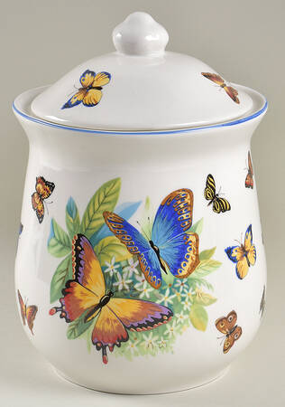 Butterflies Extra Large Canister & Lid