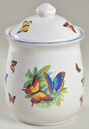 Butterflies Medium Canister & Lid