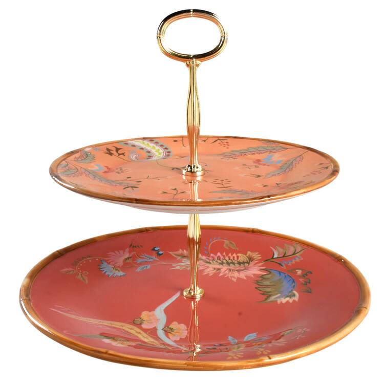 Artesian Road 6 5/8"-10"  2 Tiered Serving Tray (Dp, Sp) HC