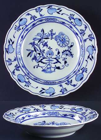 Blue Onion (Scalloped) Rim Soup Bowl