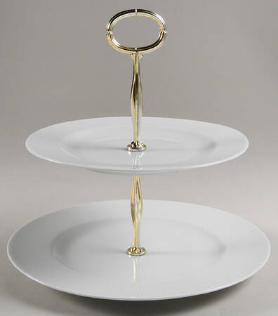 Accessories 6 5/8"-10"  2 Tiered Serving Tray (Dp, Sp) HC
