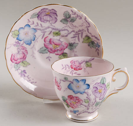 Cathay Footed Cup & Saucer Set