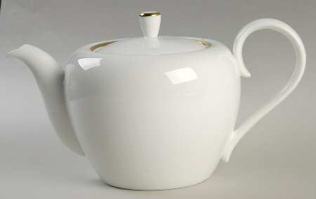 Palladium Band (Gold Trim) Teapot & Lid